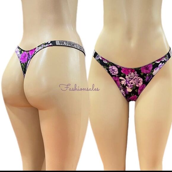 Victorias Secret Very Sexy Bling Crystal Bombshell shine strap Thong Panty XXL - Picture 4 of 5